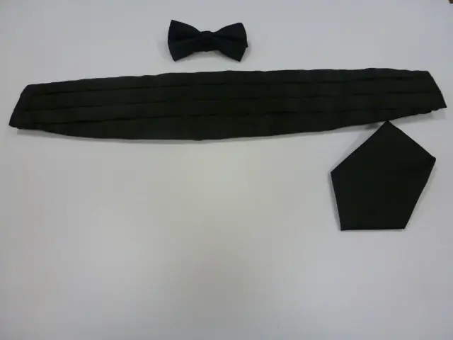 Fajín, pajarita y pañuelo caballero negro