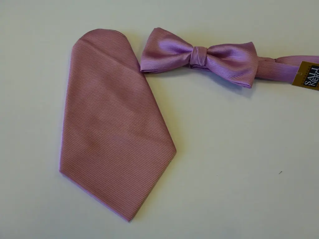 Fajín, pajarita y pañuelo caballero malva claro