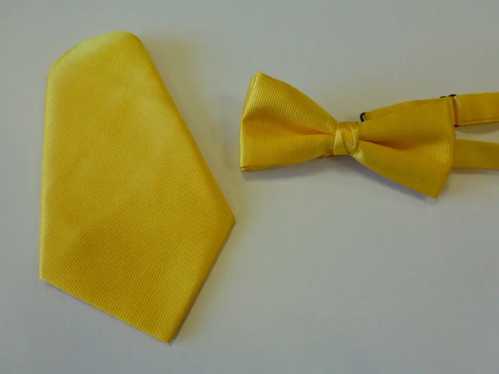 Fajín, pajarita y pañuelo caballero amarillo