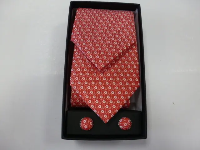 Conjunto corbata, pañuelo y gemelos