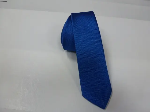 Corbata microfibra falso liso 6 cm. Azul añil