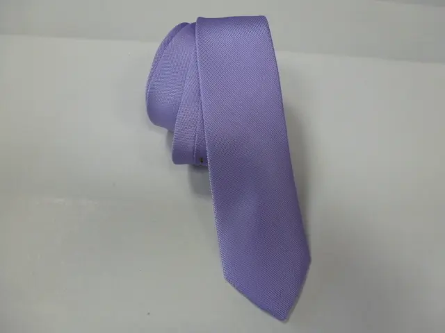 Corbata microfibra falso liso 6 cm. Malva
