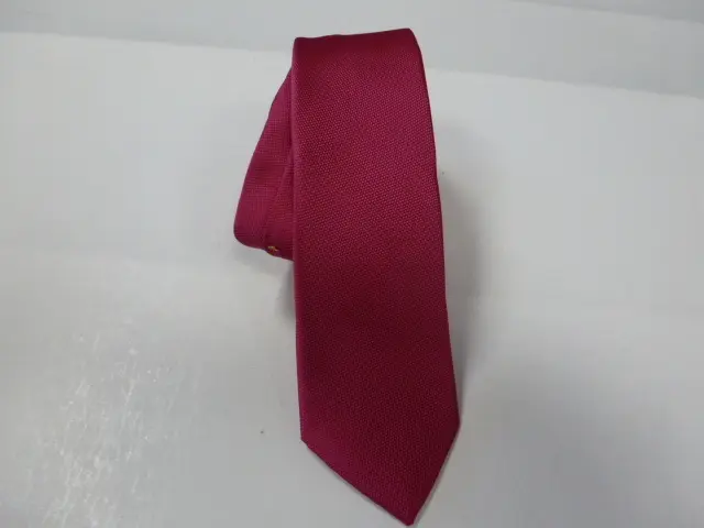 Corbata microfibra falso liso 6 cm. Fucsia