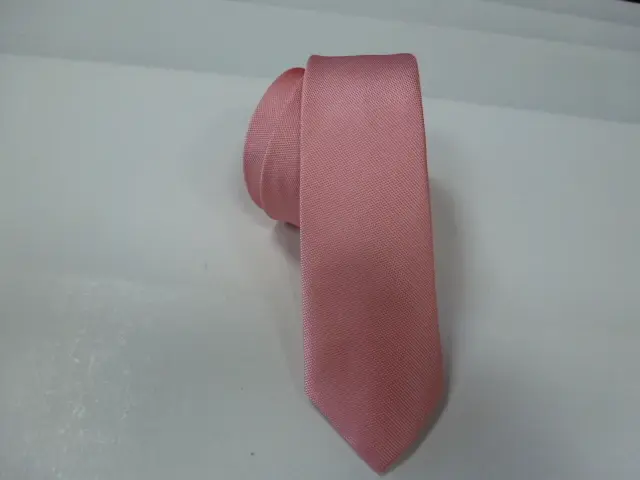 Corbata falso liso 6 cm. Rosa palo