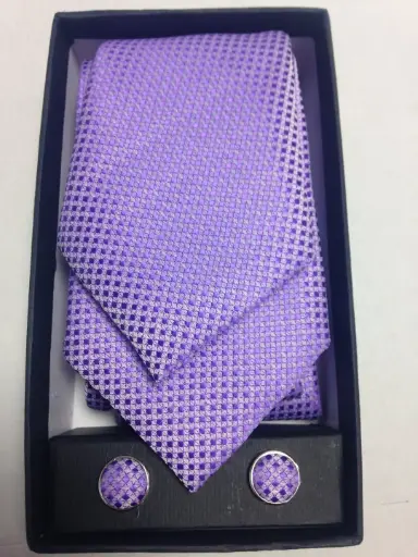 [1578-1] Conjunto corbata, pañuelo y gemelos