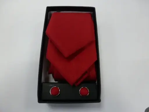 [1582-1] Conjunto corbata, pañuelo y gemelos