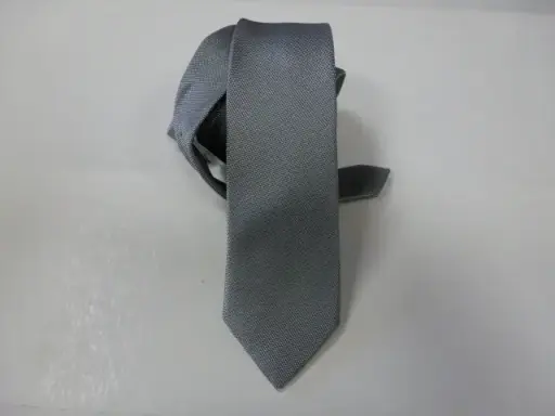 [6101-3] Corbata microfibra falso liso 6 cm. Gris