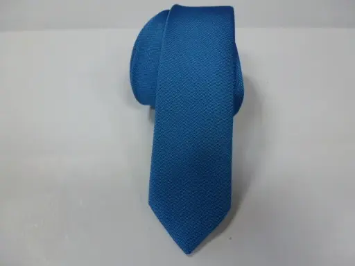 [6102-3] Corbata microfibra falso liso 6 cm. Azul verdoso