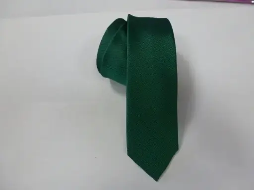 [6103-1] Corbata microfibra falso liso 6 cm. Verde musgo