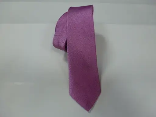 [6103-4] Corbata microfibra falso liso 6 cm. Berenjena