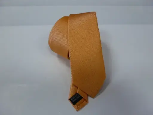 [6104-3] Corbata microfibra falso liso 6 cm. Naranja