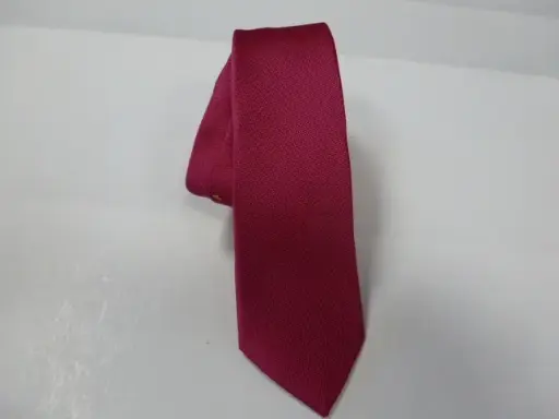 [6106-1] Corbata microfibra falso liso 6 cm. Fucsia