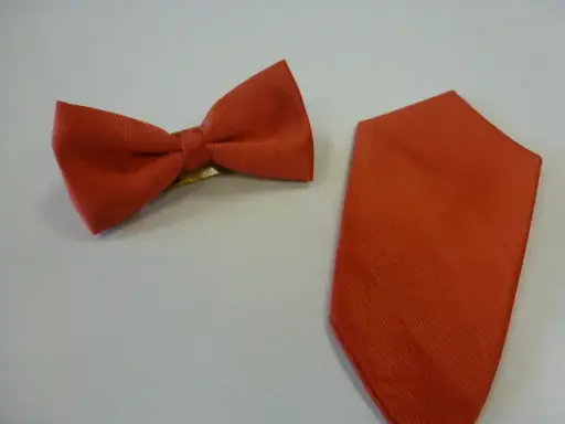 [C8005-3] Fajín, pajarita y pañuelo caballero rojo anaranjado