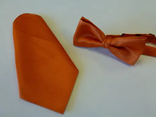[C8007-1] Fajín, pajarita y pañuelo caballero naranja