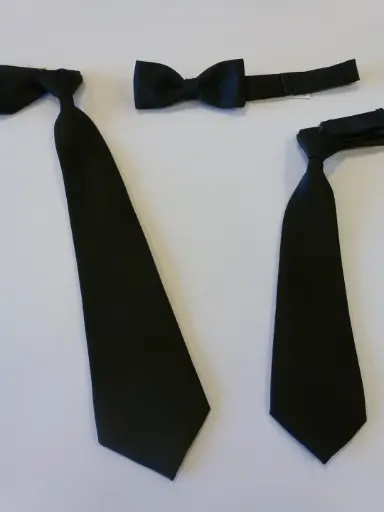 [N601-1] Nudo grande, pequeño, fajín, pajarita raso negro