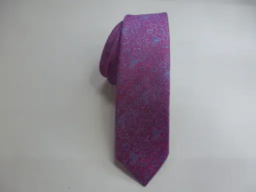 [6241-2] Corbata microfibra pala estrecha 6 cm.  